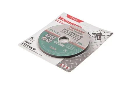 Круг отрезной HAMMER 115x1x22 упак. 5 шт. купить в Новом Уренгое