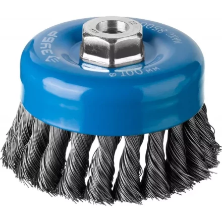 ЗУБР &quot;ПРОФЕССИОНАЛ&quot;. Щетка чашечная для УШМ, плетеные пучки стальной проволоки 0,5мм, 100ммхМ14 35275-100_z02 купить в Новом Уренгое
