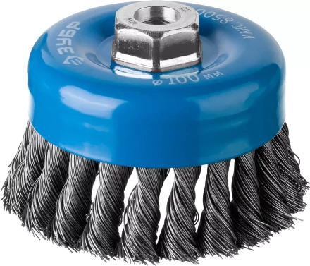 ЗУБР &quot;ПРОФЕССИОНАЛ&quot;. Щетка чашечная для УШМ, плетеные пучки стальной проволоки 0,5мм, 100ммхМ14 35275-100_z02 купить в Новом Уренгое