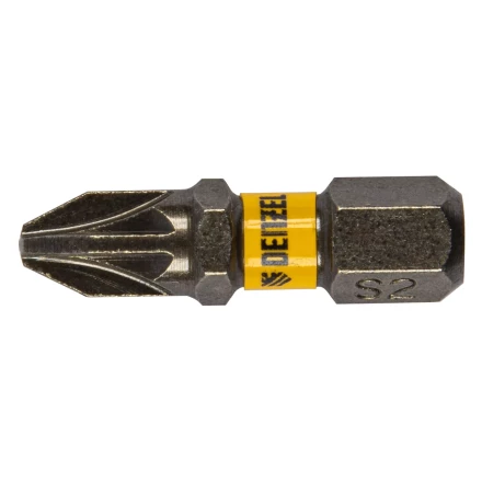 Бита PZ2х25, сталь S2, шестигранный профиль, 10 шт. Е 6,3 Denzel 11654 купить в Новом Уренгое