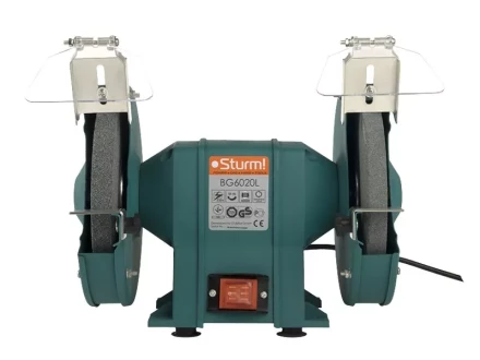 Станок точильный BG-6020 L 400Вт круг 200 х 20 х 16 мм 2950об/мин адаптер 10кг лампа STURM купить в Новом Уренгое