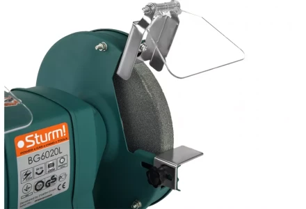 Станок точильный BG-6020 L 400Вт круг 200 х 20 х 16 мм 2950об/мин адаптер 10кг лампа STURM купить в Новом Уренгое