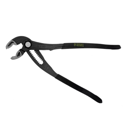 Клещи переставные Denzel 17906, кнопочный механизм, обливные рукоятки, 250 мм купить в Новом Уренгое