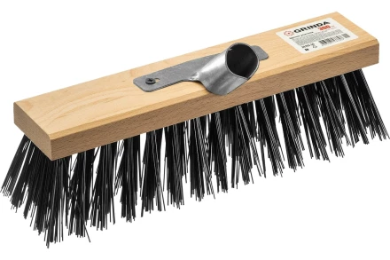 Щетка GRINDA &quot;EURO&quot; уличная без ручки, буковая колодка, жесткая щетина, с металлическим держателем для черенка, 30см 39193-30 купить в Новом Уренгое