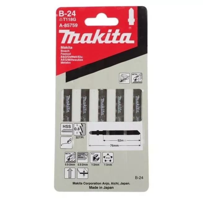 Пилки для лобзика Makita B-24 A-85759 купить в Новом Уренгое