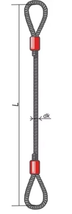 Строп канатный петлевой СКП 3.6 т L=1.5 м опрессовка купить в Новом Уренгое