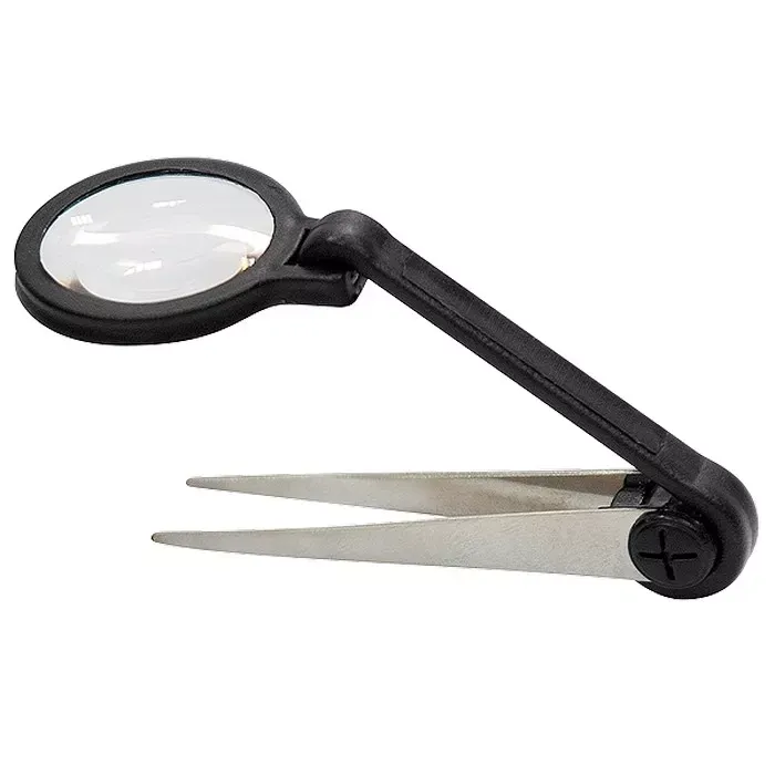 Лупа регулируемая с пинцетом 8-кратная D 25 мм Sparta 913805 купить в Новом Уренгое