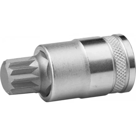 Торцовая бита-головка KRAFTOOL &quot;INDUSTRIE QUALITAT&quot;, материал S2, SPLINE, сатинированная, 1/2&quot;, M16 27911-16_z01 купить в Новом Уренгое