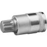Торцовая бита-головка KRAFTOOL "INDUSTRIE QUALITAT", материал S2, SPLINE, сатинированная, 1/2", M16 27911-16_z01 купить в Новом Уренгое