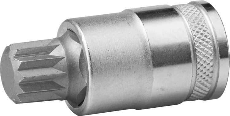 Торцовая бита-головка KRAFTOOL "INDUSTRIE QUALITAT", материал S2, SPLINE, сатинированная, 1/2", M16 27911-16_z01 купить в Новом Уренгое