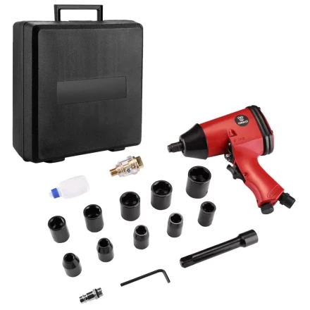 Гайковерт пневматический ударный DEKO DKPT01 SET 3, 018-1101, в чемодане с набором 16 предметов купить в Новом Уренгое