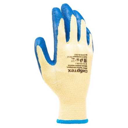 Перчатки трикотажные, полиэфирные, латексное рельефное покрытие, размер 8// Сибртех 677515 купить в Новом Уренгое