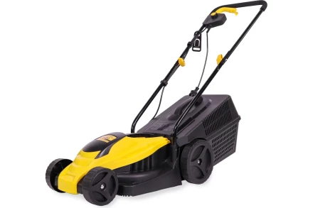 Газонокосилка электро CHAMPION EM3313 (1300Вт пласт.+ткань травосб. 35л ширина 330мм 25-65мм, 8,8кг купить в Новом Уренгое