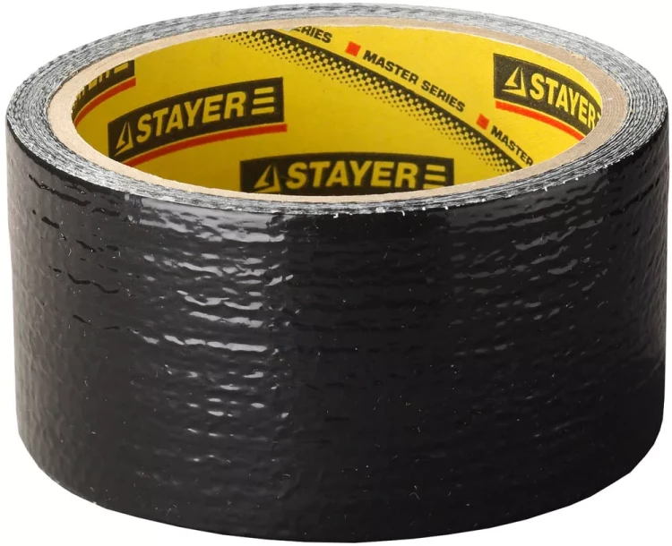 Армированная лента, STAYER Professional 12086-50-10, универсальная, влагостойкая, 48мм х 10м, черная 12086-50-10 купить в Новом Уренгое