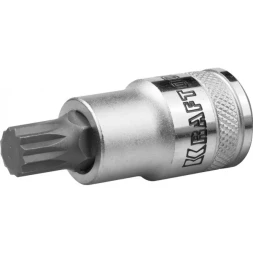 Торцовая бита-головка KRAFTOOL "INDUSTRIE QUALITAT", материал S2, SPLINE, сатинированная, 1/2", M10 27911-10_z01