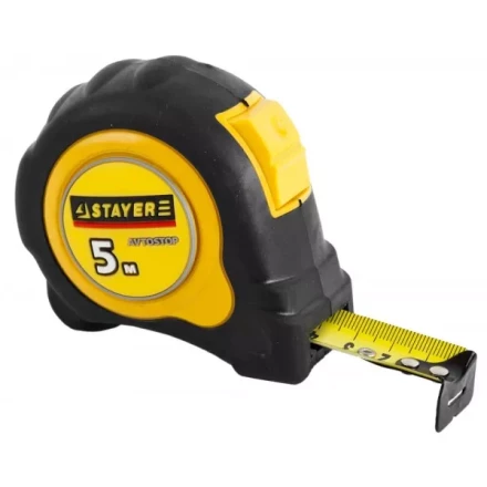 Рулетка STAYER "MASTER" "OMEGA" автостоп, обрезиненный корпус, 5мх25мм 3402-5_z01 купить в Новом Уренгое