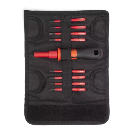 Диэлектрическая отвертка НИО-3308 с набором бит КВТ купить в Новом Уренгое