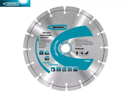 Диск алмазный 230 х 22,2 мм сегментный упорядоченный алмаз сухое резание GROSS 73017 купить в Новом Уренгое