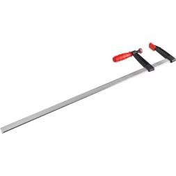 Струбцина ЗУБР "МАСТЕР", тип "F", пластмассовая ручка, стальная закаленная рейка, 120х800мм 32150-120-800