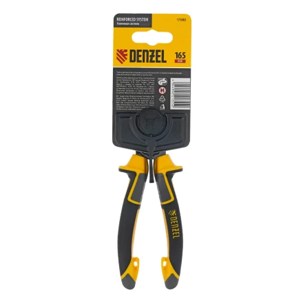 Плоскогубцы комбинированные 165 мм Denzel 17080, трехкомпонентные рукоятки купить в Новом Уренгое
