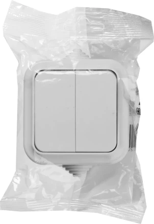 Выключатель STAYER &quot;MASTER&quot; &quot;MAXIMA&quot; двухклавишный, IP54, 6А, 220В 54302-W купить в Новом Уренгое