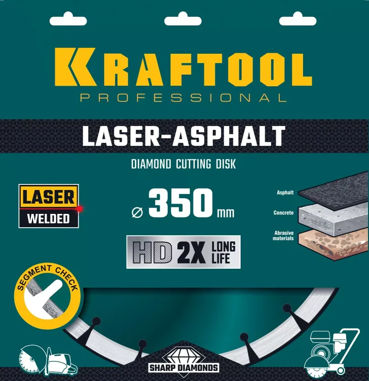 Диски алмазные отрезные для бетонорезов и швонарезчиков ASPHALT 36687-350 купить в Новом Уренгое