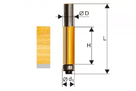 Фреза кромочная прямая ф12,7х38мм хв. 12мм 46165 купить в Новом Уренгое