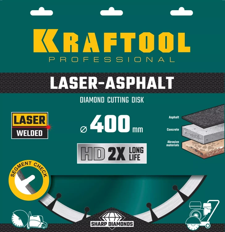 Диски алмазные отрезные для бетонорезов и швонарезчиков ASPHALT 36687-400 купить в Новом Уренгое