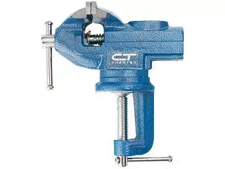 Тиски слесарные настольные поворотные ширина рабочих губок 50 мм наковальня  СИБРТЕХ 18668 купить в Новом Уренгое