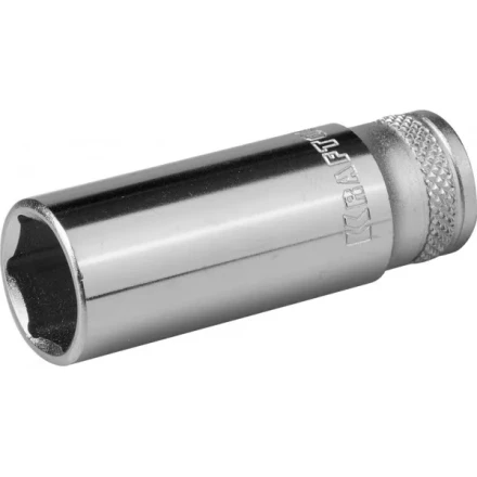 Торцовая головка KRAFTOOL &quot;INDUSTRIE QUALITAT&quot;, удлиненная, Cr-V, FLANK, хромосатинированная, 1/4&quot;, 13 мм 27817-13_z01 купить в Новом Уренгое