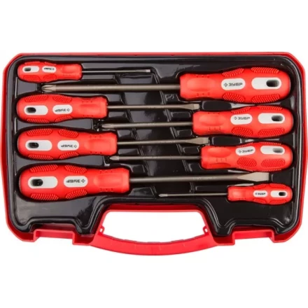 Набор отверток ЗУБР &quot;МАСТЕР&quot;, хром-ванадиевая сталь, эргономичная двухкомпонентная рукоятка, 8шт 25235-H8 купить в Новом Уренгое