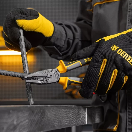 Плоскогубцы комбинированные 205 мм Denzel 17082, трехкомпонентные рукоятки купить в Новом Уренгое