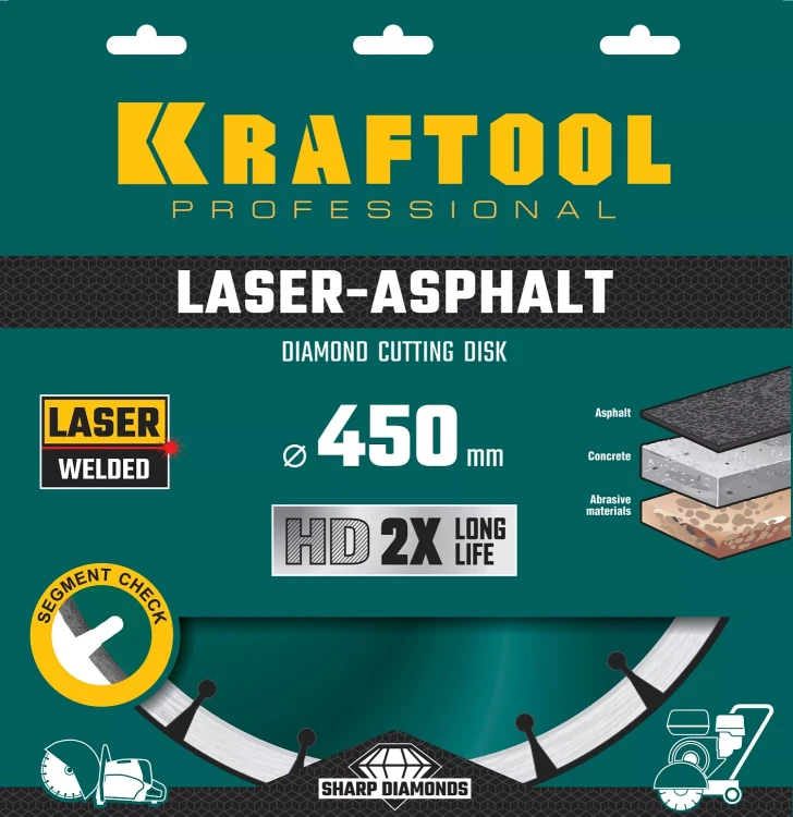 Диски алмазные отрезные для бетонорезов и швонарезчиков ASPHALT 36687-450 купить в Новом Уренгое