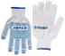 ЗУБР ТОЧКА+, S-M, х/б перчатки с покрытием из ПВХ-геля, противоскользящие, точки увеличенного размера, 13 класс, Профессионал (11451-S) купить в Новом Уренгое