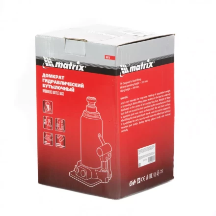 Домкрат гидравлический бутылочный 20 т h подъема 244-449 мм Matrix 50778 купить в Новом Уренгое
