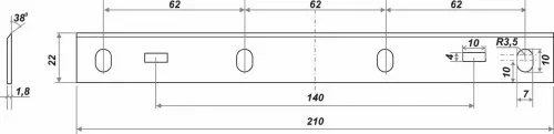 Нож К-2426 комплект 2шт (210 мм) 25520 купить в Новом Уренгое