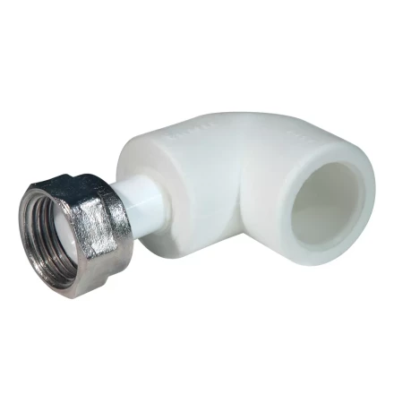 Уголок с н.гайкой PP-R 20мм х 3/4 бел. (50/150) 45595 купить в Новом Уренгое