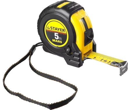Рулетка STAYER "PROFI" "MARS", обрезиненный корпус, 5мх19мм 34131-05 купить в Новом Уренгое