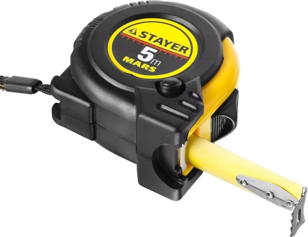 Рулетка STAYER "PROFI" "MARS", обрезиненный корпус, 5мх19мм 34131-05 купить в Новом Уренгое