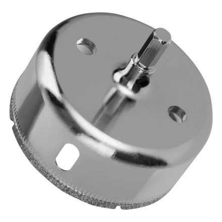 Сверло по керамической плитке и стеклу Сибртех, 68 х 55 мм, шестигранный хвостовик, с центрующим сверлом купить в Новом Уренгое