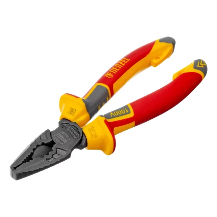 Плоскогубцы комбинированные Denzel 17085, диэлектрические трехкомпонентные рукоятки до 1000 В, 165 мм купить в Новом Уренгое
