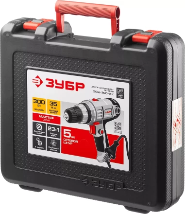 Дрель-шуруповерт сетевая в кейсе ЗСШ-300-2 К серия МАСТЕР купить в Новом Уренгое