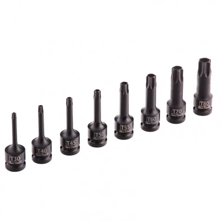 Набор ударных торцевых головок TORX 1/2&quot;,  в кейсе 8 шт Stels 13999 купить в Новом Уренгое