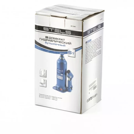 Домкрат гидравлический бутылочный 6 т h подъема 207-404 мм Stels 51164 купить в Новом Уренгое