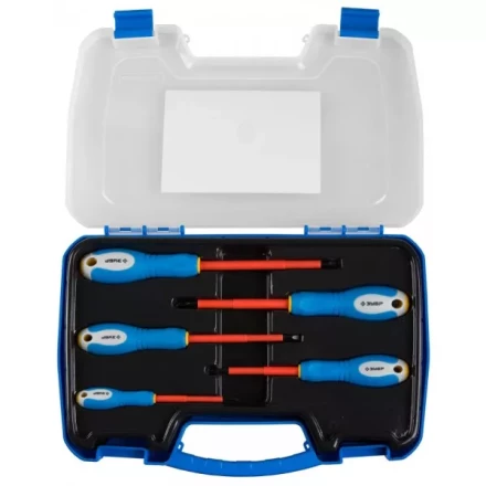 ЗУБР. Набор: Отвертки диэлектрические, 2-комп. рукоятка, до 1000 В, хромованадиевая сталь, 5 предметов 25263-H5 купить в Новом Уренгое