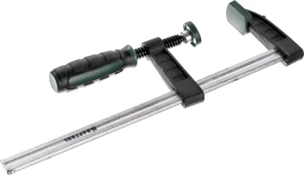 Струбцина, KRAFTOOL 32011-050-200, тип &quot;F&quot;, DIN 5117, двухкомпонентная ручка, 50х200мм 32011-050-200 купить в Новом Уренгое