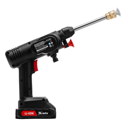 Моечная машина высокого давления аккумуляторная А-21-02, 40 бар, 4 л/мин, Li-ion 21 В, 2 акк.// MTX купить в Новом Уренгое