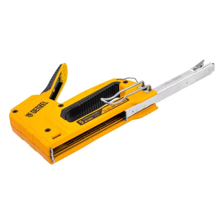 Степлер мебельный Denzel 40215, тип 53 и 13, 6-14мм, тип 140, 10-14мм, тип 300, 15мм, тип 500, 15мм купить в Новом Уренгое