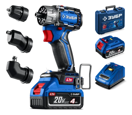 Бесщеточная дрель-шуруповерт Зубр КОМПАКТ Комби #3, 2 АКБ LMS (4 Ач), в кейсе DB-50-42-H3 серия «ПРОФЕССИОНАЛ» купить в Новом Уренгое