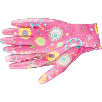 Перчатки садовые из полиэстера с нитриловым обливом, красные, M PALISAD 67746 купить в Новом Уренгое